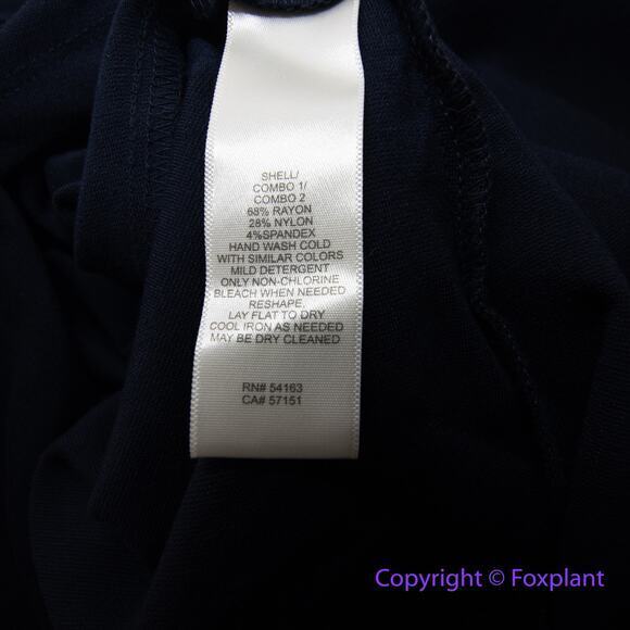 Eliza J Contrast Trim Surplice V-Neck Wrap blue Dress, size 8 - Picture 16 of 16